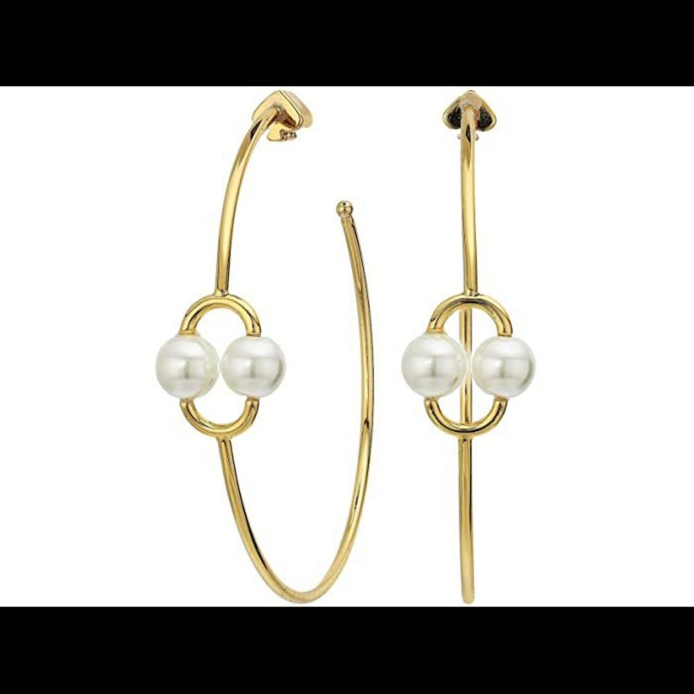 NEW Kate Spade Nouveau Pearl Hoops